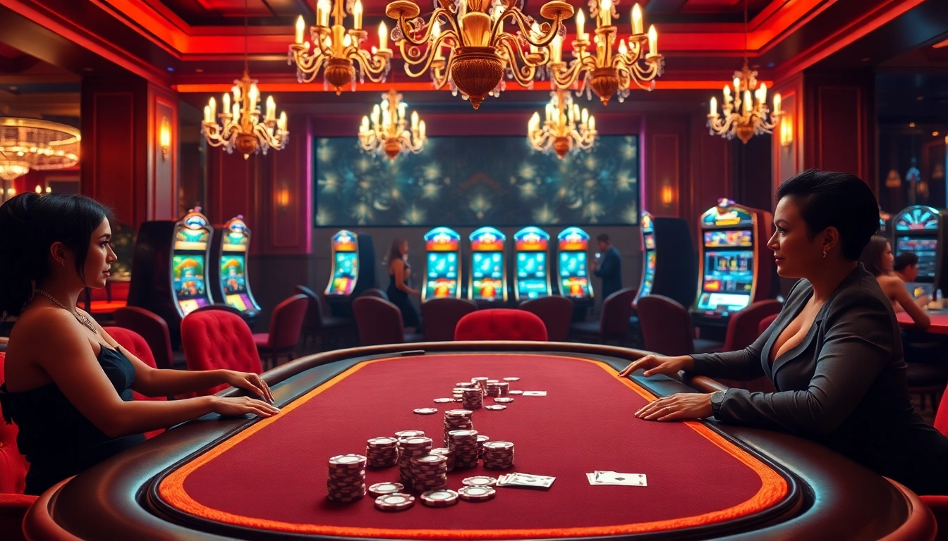Experience thrilling gameplay at https://E2bett.in.net with luxurious poker tables and vibrant casino elements.