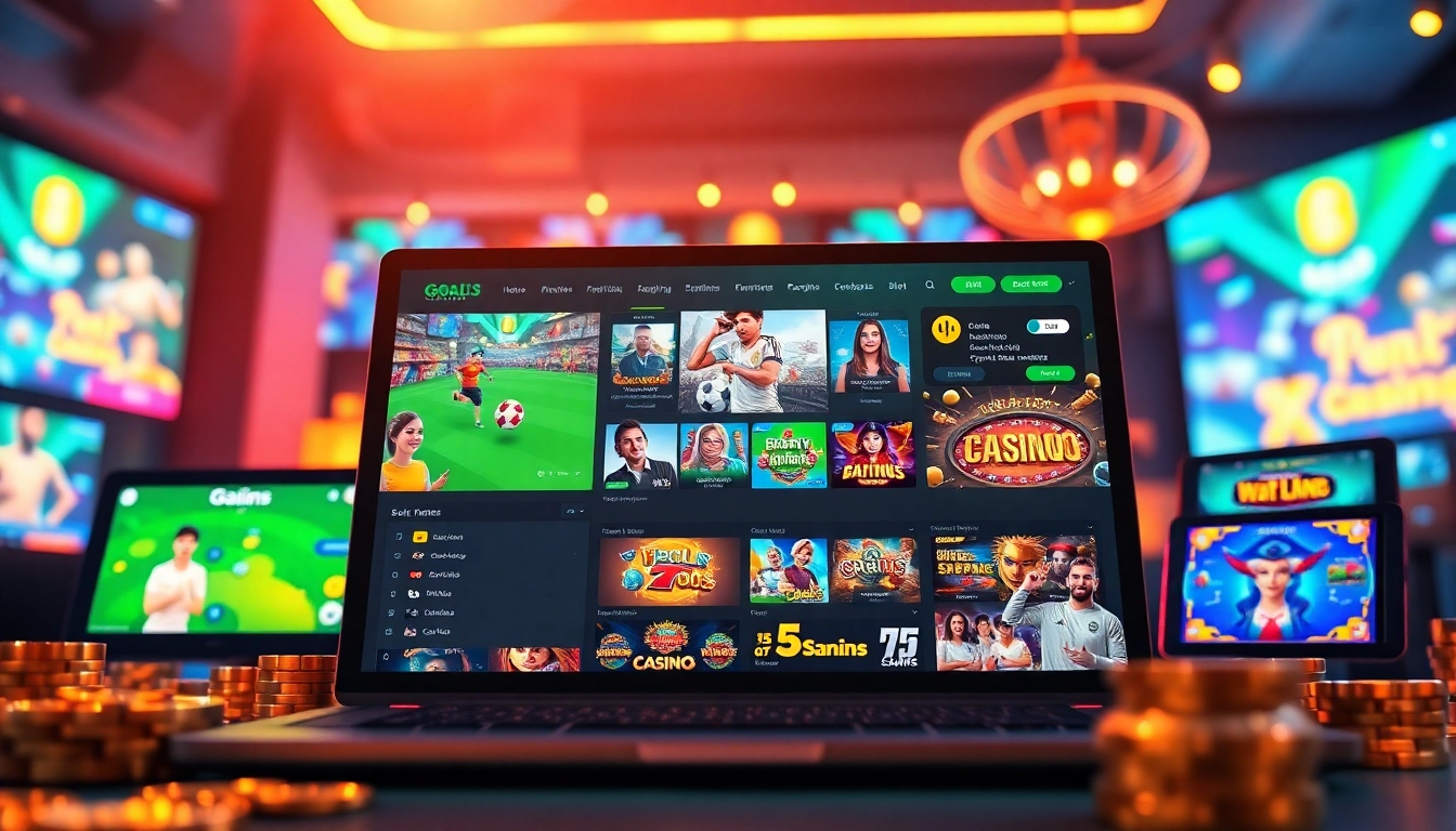 Engaging online gaming atmosphere at https://goal123.work/ featuring sports betting and vibrant casino games.