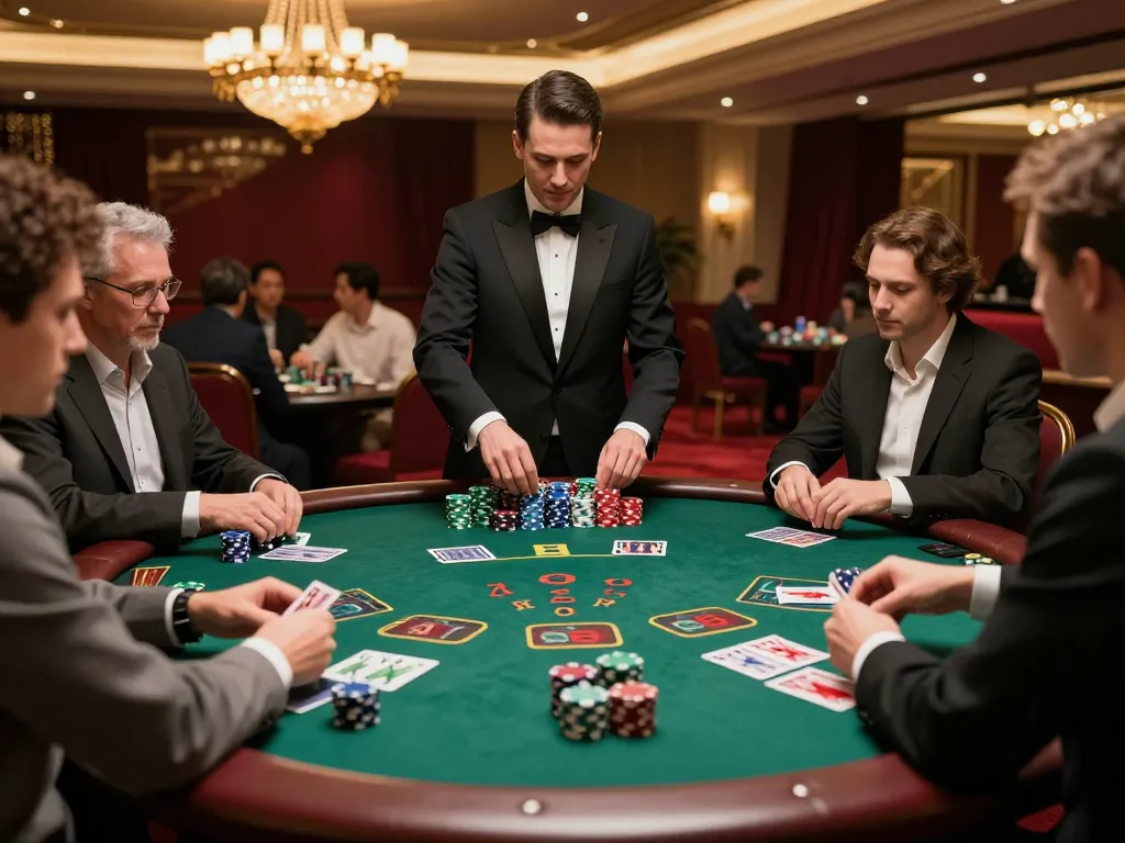 MISO88 players placing bets at an exciting blackjack game, showcasing strategic gameplay and vibrant casino atmosphere