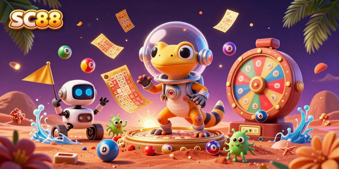 Engage with SC88 gaming excitement as an alien gecko discovers a buried casino on Mars.