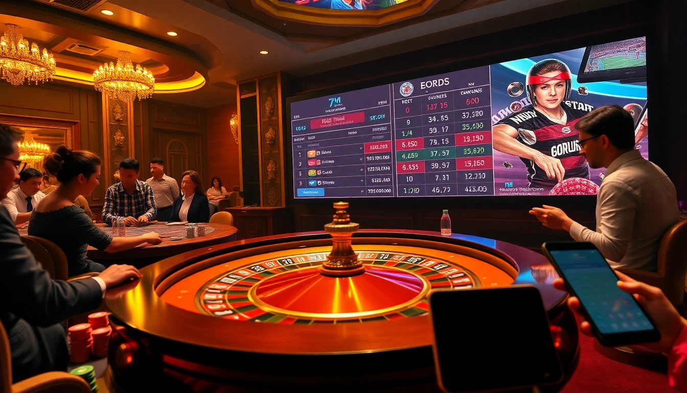 Experience 7m trực tuyến nhanh nhất with an exciting live casino scene featuring real-time betting tables and dynamic scores.