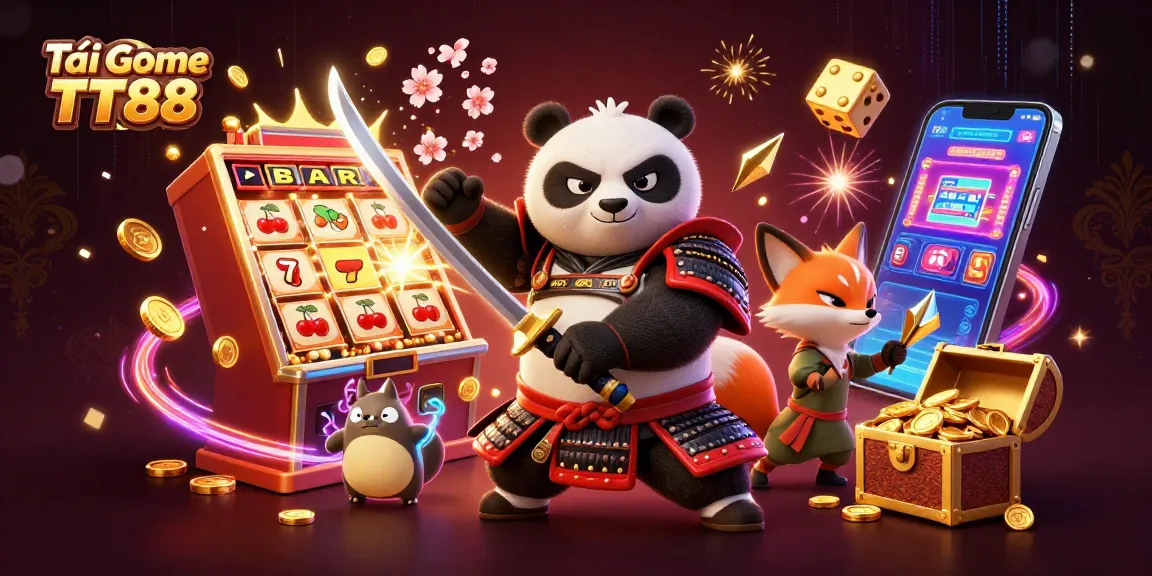 Play a thrilling slot game experience by tải game TT88 with dynamic characters and vibrant casino elements.