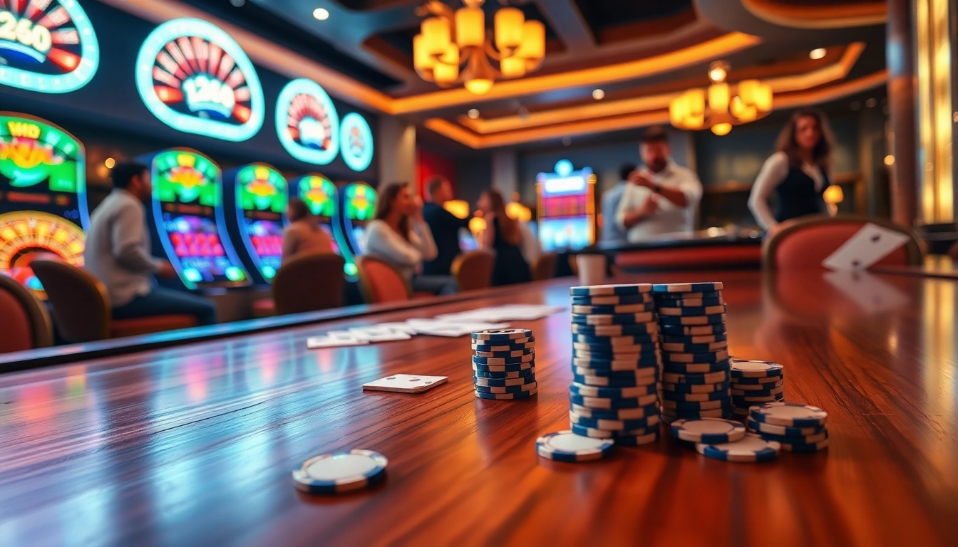 Experience thrilling gameplay at https://goal123.work/ in a luxurious casino environment with poker and roulette.