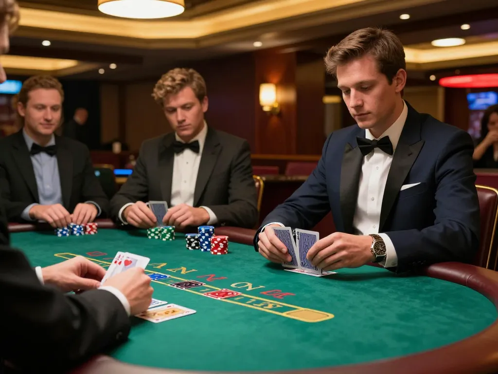 Players at CM88 blackjack table strategizing their bets during an exciting game.