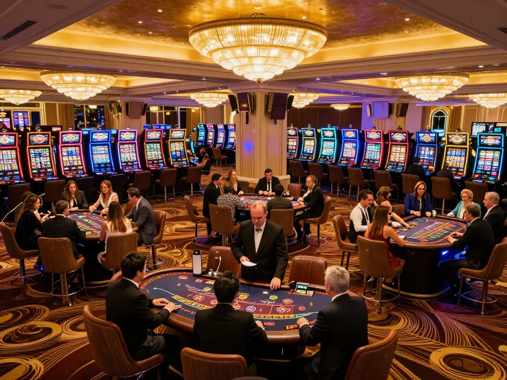 Experience thrilling gameplay at SKY88 casino with vibrant slot machines and engaging tables