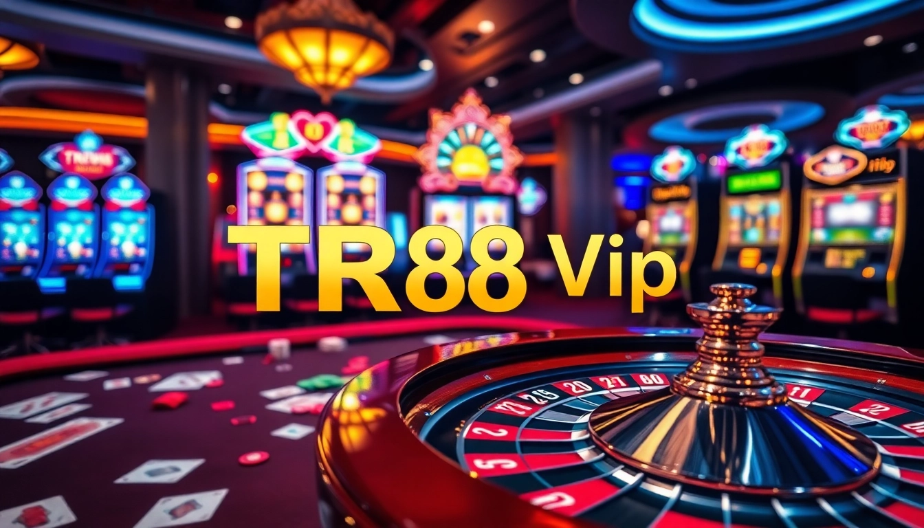 Engaging scene showcasing TR88 Vip roulette wheel amidst vibrant casino excitement.