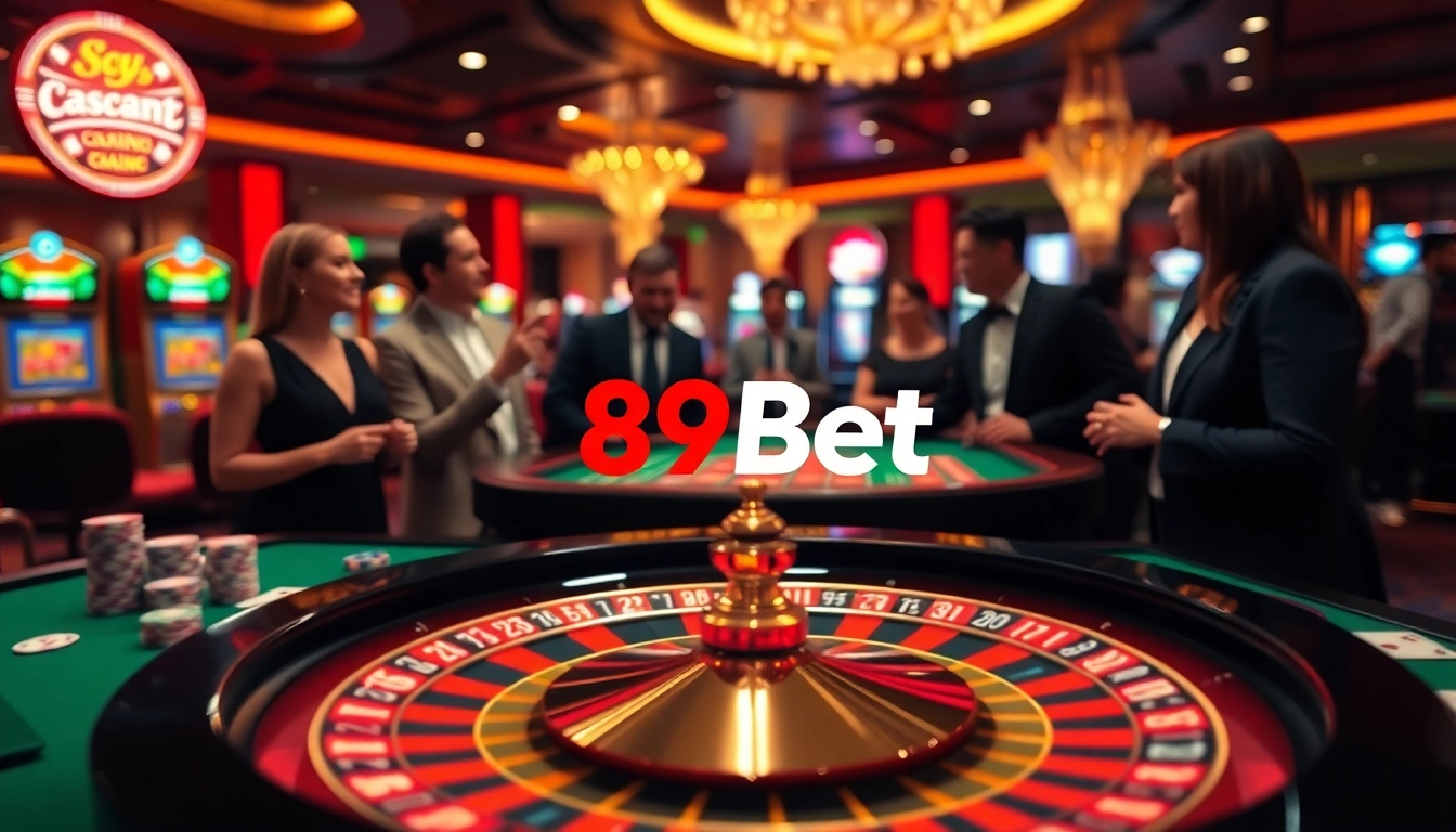 Experience the thrill of winning at 89Bet casino with vibrant roulette and engaging atmosphere.