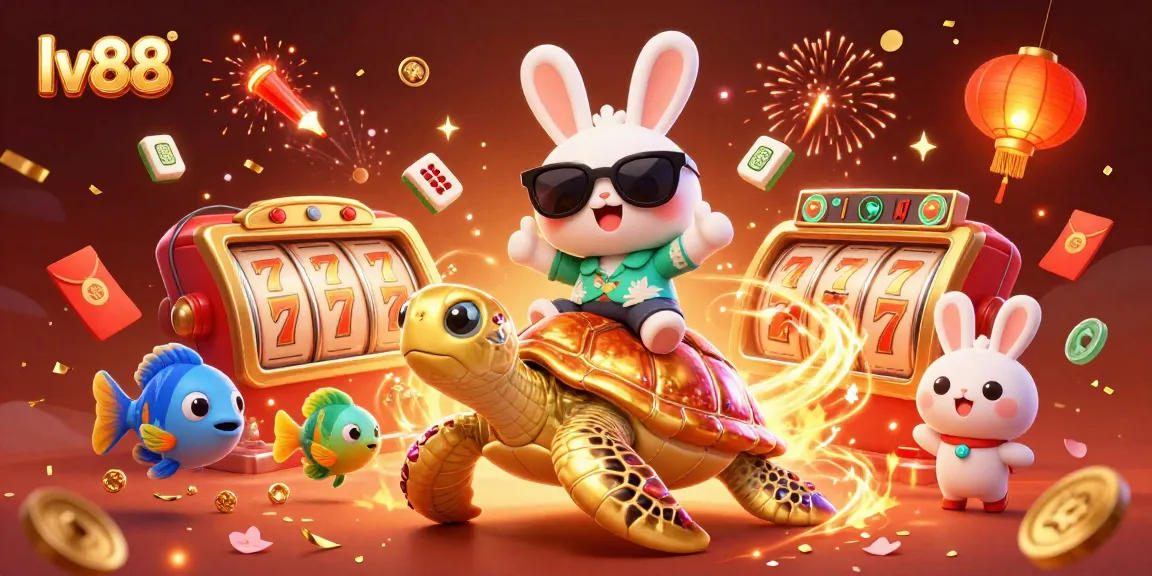 Play exciting slot games at lv88 with playful characters and vibrant casino elements