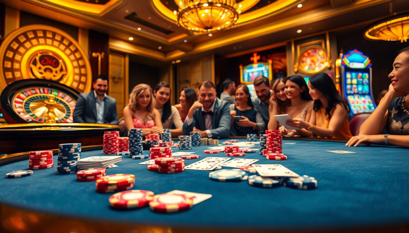 The hidden wiki highlights a vibrant casino scene with players strategizing at a poker table filled with chips.