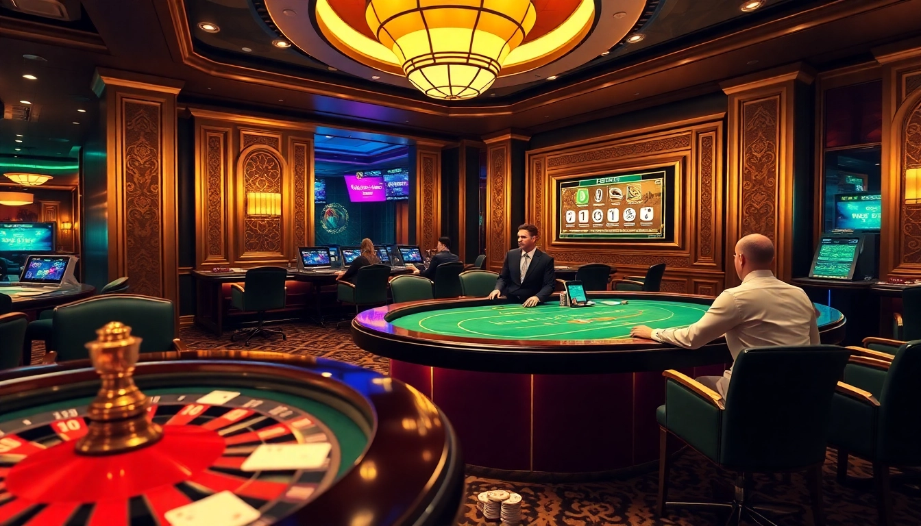 Players enjoying a thrilling game at F168's online casino, with cards and chips in action.