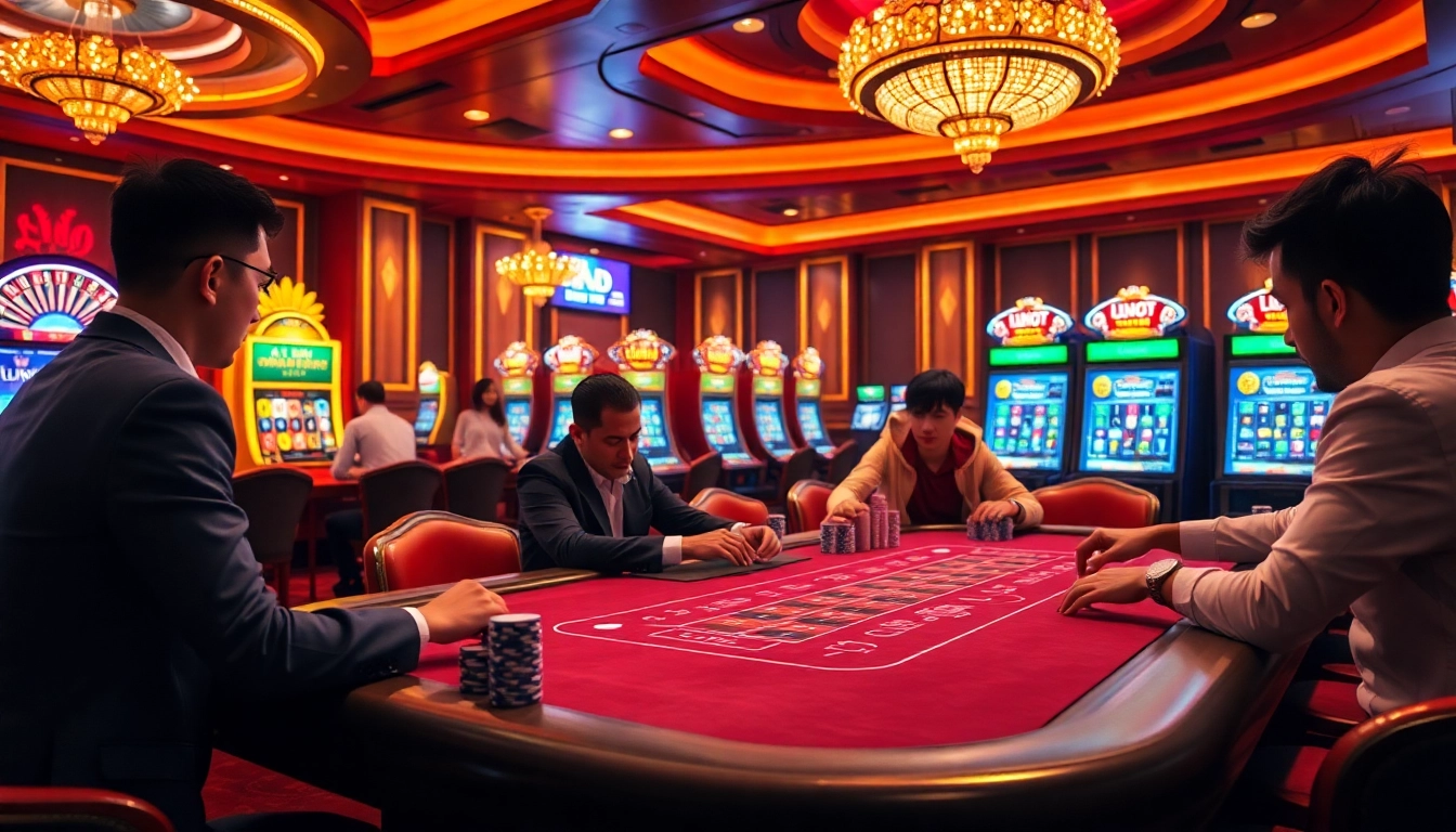 Experience thrilling gambling at LuongSonTV with engaging poker plays and exciting online betting.