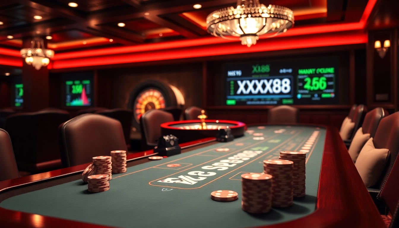Experience the thrill of baccarat at XX88 with high-stakes gameplay and elegant casino settings.